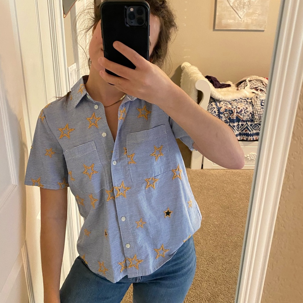 Madewell Embroidered Star Striped Shirt